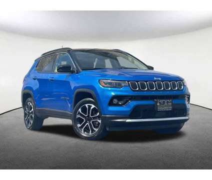 2022UsedJeepUsedCompassUsed4x4 is a Blue 2022 Jeep Compass Limited Car for Sale in Mendon MA