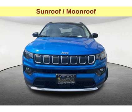 2022UsedJeepUsedCompassUsed4x4 is a Blue 2022 Jeep Compass Limited SUV in Mendon MA