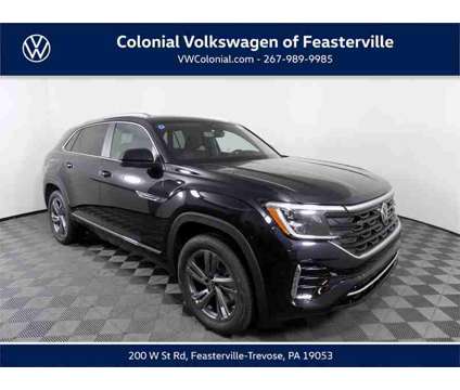 2024 Volkswagen Atlas Cross Sport 2.0T SEL R-Line is a Black 2024 Volkswagen Atlas 2.0T SEL SUV in Feasterville Trevose PA