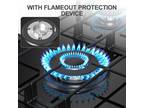 36 In Gas Stove Built-in 5 Burner Gas Cooktop Tempered Glass Gas Hob NG/LPG US