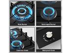 Gas Stove 2 Burner Propane Cooktop Portable Gas Cooktop Stainless Steel NG/LPG