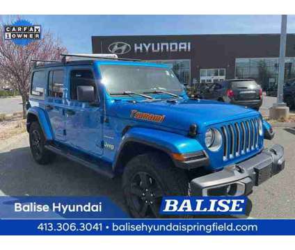 2022 Jeep Wrangler Unlimited Sahara is a Blue 2022 Jeep Wrangler Unlimited Car for Sale in Springfield MA