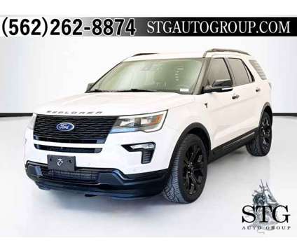 2019 Ford Explorer Sport is a Silver, White 2019 Ford Explorer Sport SUV in Bellflower CA