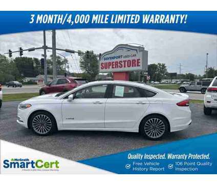 2018 Ford Fusion Hybrid Platinum is a Silver, White 2018 Ford Fusion Hybrid Platinum Hybrid in Dubuque IA