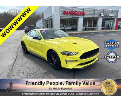 2021 Ford Mustang EcoBoost is a Yellow 2021 Ford Mustang EcoBoost Coupe in Old Saybrook CT