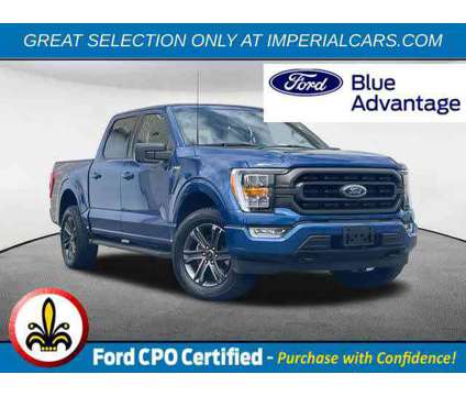 2022UsedFordUsedF-150Used4WD SuperCrew 5.5 Box is a Blue 2022 Ford F-150 XLT Truck in Mendon MA