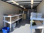 2022 18'x8.5' twin axle enclosed mobile store/ bakery trailer w/shelves & cooler