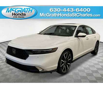 2024 Honda Accord Hybrid Touring is a Silver, White 2024 Honda Accord Hybrid Touring Hybrid in Saint Charles IL