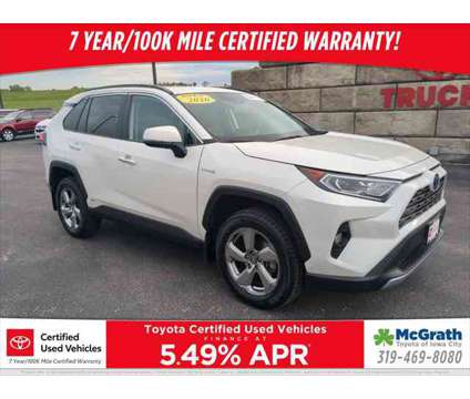 2020 Toyota RAV4 Limited Hybrid is a White 2020 Toyota RAV4 Limited Hybrid in Dubuque IA