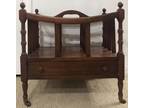 Antique Solid Mahogany Wood Magazine Record Music Rack w/Drawer.Columbia