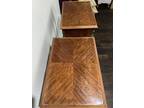 pair french louis high top end table set