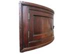 Antique English George III Corner Wall Cabinet Shelf Bow Front