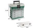 Plastic 4-Drawer Tackle Box Organizer for Fishing and Crafts, Green