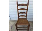 Antique Ladderback chair Maple-Reed woven seat. Good condition for age.