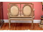 Reserved Antique Italian Settee in the Louis XVI Style Circa 1890