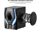 5.1 Surround Sound System 10" Sub Home Theater Bluetooth Stereo Speakers for TV
