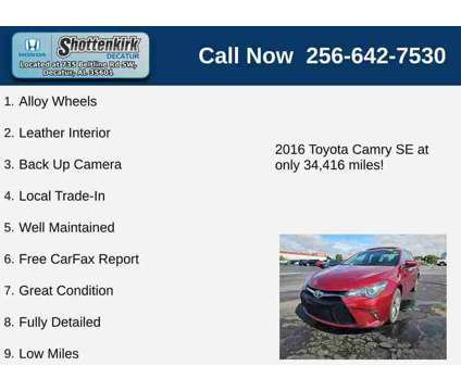 2016UsedToyotaUsedCamryUsed4dr Sdn I4 Auto is a Red 2016 Toyota Camry Car for Sale in Decatur AL