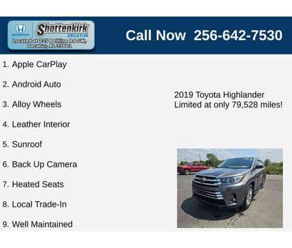 2019UsedToyotaUsedHighlander is a Grey 2019 Toyota Highlander Car for Sale in Decatur AL