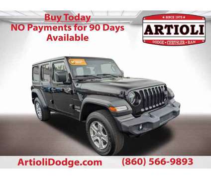 2021 Jeep Wrangler Unlimited Sport S is a Black 2021 Jeep Wrangler Unlimited Car for Sale in Enfield CT
