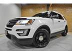 2017 Ford Explorer Police AWD Red/Blue Visor and LED Lights, Dual Partition