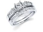 14K White Gold Diamond Semi Mount Engagement Ring