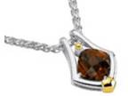 Sterling Silver/18K Yellow Gold Citrine Pendant