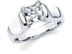 14K White Gold Diamond Semi Mount Engagement Ring