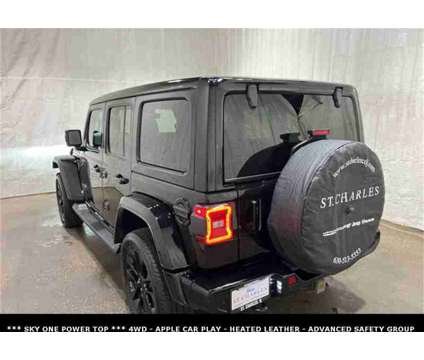 2021 Jeep Wrangler Unlimited Sahara High Altitude SKY ONE POWER TOP is a Black 2021 Jeep Wrangler Unlimited Sahara SUV in Saint Charles IL