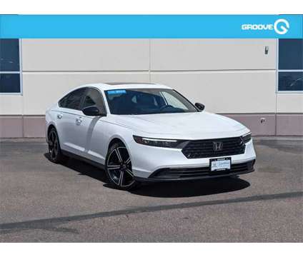 2023 Honda Accord Hybrid Sport is a Silver, White 2023 Honda Accord Hybrid Hybrid in Colorado Springs CO