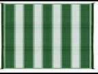 Camco Awning Reversible Outdoor Patio Mat 6 X 9 Green Stripe - S1013-142870