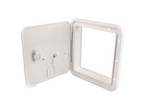 Colonial White 30/50 Amp Thumb Lock Electric Cable Hatch - RV042