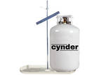 Cynder Double Bottle Rack 30 lb. LP Propane Tank Cylinder Kit w White Tray -