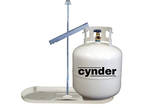 Cynder Double Bottle Rack 20 lb. LP Propane Tank Cylinder Kit w White Tray -