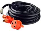 30 Amp Cynder RV Power Extension Cord 25' ft Orange w/ Handle - M1017-02010