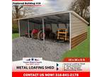 15x30x9/6 Metal Loafing Shed