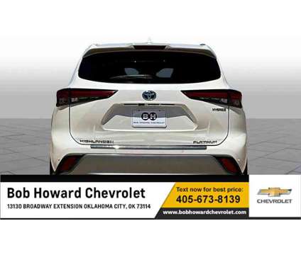 2021UsedToyotaUsedHighlanderUsedVWD (GS) is a White 2021 Toyota Highlander Car for Sale in Oklahoma City OK