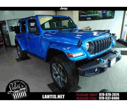 2024NewJeepNewWrangler 4xeNew4x4 is a Blue 2024 Jeep Wrangler Car for Sale in Leominster MA