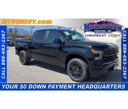 2024 Chevrolet Silverado 1500 Custom is a Black 2024 Chevrolet Silverado 1500 Custom Car for Sale in Upland CA