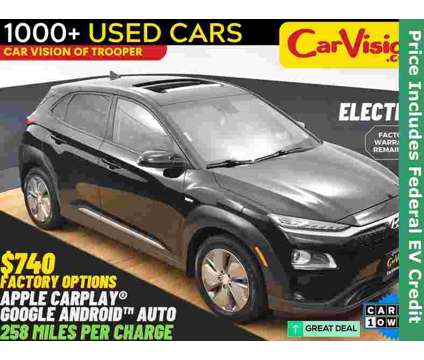 2020 Hyundai Kona Electric Ultimate is a Black, Grey 2020 Hyundai Kona Ultimate SUV in Norristown PA