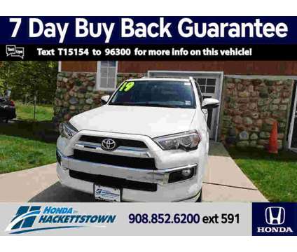 2019UsedToyotaUsed4RunnerUsed4WD (Natl) is a White 2019 Toyota 4Runner Car for Sale in Hackettstown NJ