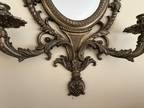 Pair of Vintage Victorian Bronze Framed Mirror Approx 27”x16” Beautiful