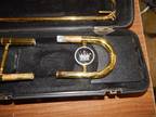 king trombone 606 with case, mouthpiece bent slide for parts/repair