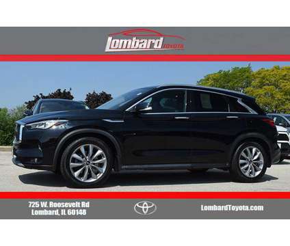 2020 Infiniti Qx50 Luxe is a Black 2020 Infiniti QX50 Luxe Car for Sale in Lombard IL