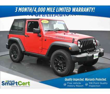 2015 Jeep Wrangler Willys Wheeler is a Red 2015 Jeep Wrangler SUV in Dubuque IA