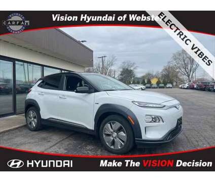 2020 Hyundai Kona Electric SEL is a Black, White 2020 Hyundai Kona SUV in Webster NY
