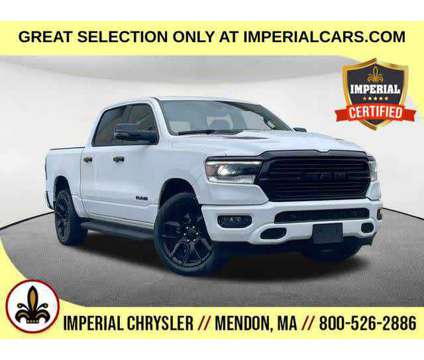 2023UsedRamUsed1500Used4x4 Crew Cab 5 7 Box is a White 2023 RAM 1500 Model Laramie Car for Sale in Mendon MA