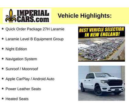 2023UsedRamUsed1500Used4x4 Crew Cab 5 7 Box is a White 2023 RAM 1500 Model Laramie Car for Sale in Mendon MA