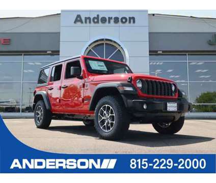 2024 Jeep Wrangler Sport S is a Red 2024 Jeep Wrangler Sport Car for Sale in Rockford IL