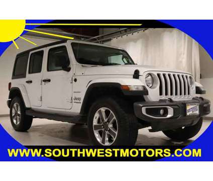 2020 Jeep Wrangler Unlimited Sahara is a White 2020 Jeep Wrangler Unlimited Sahara Car for Sale in Pueblo CO