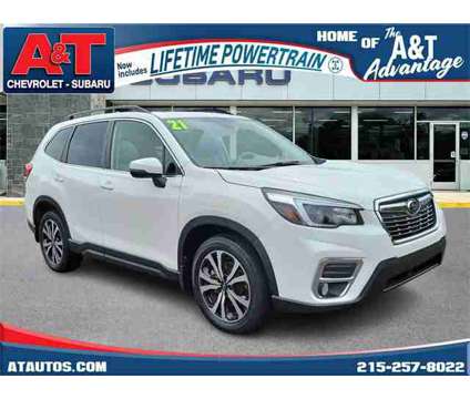 2021 Subaru Forester Limited is a White 2021 Subaru Forester 2.5i Car for Sale in Sellersville PA